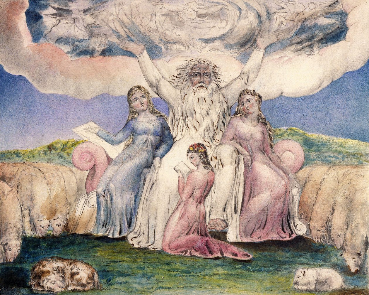 Hiob i jego córki autorstwa William Blake