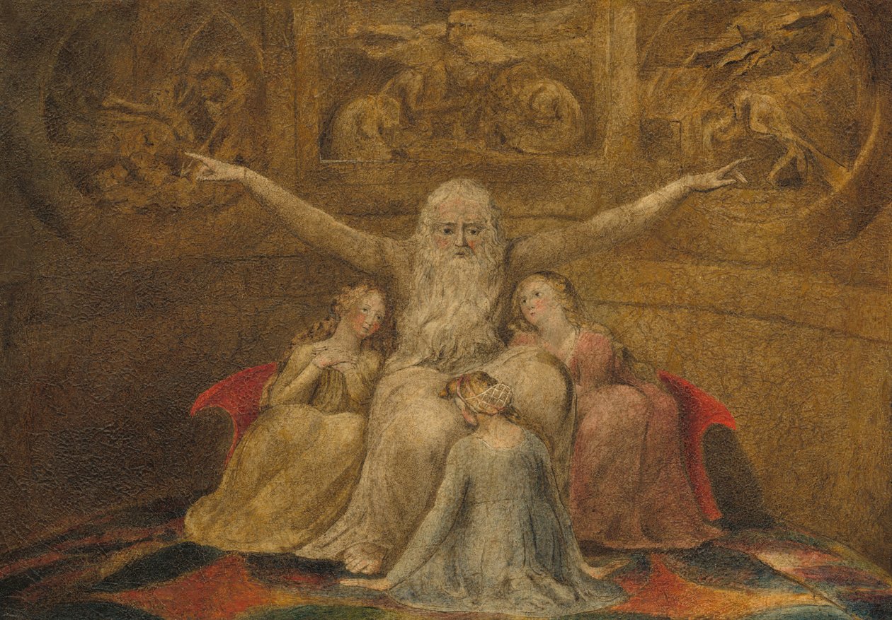 Hiob i jego córki autorstwa William Blake