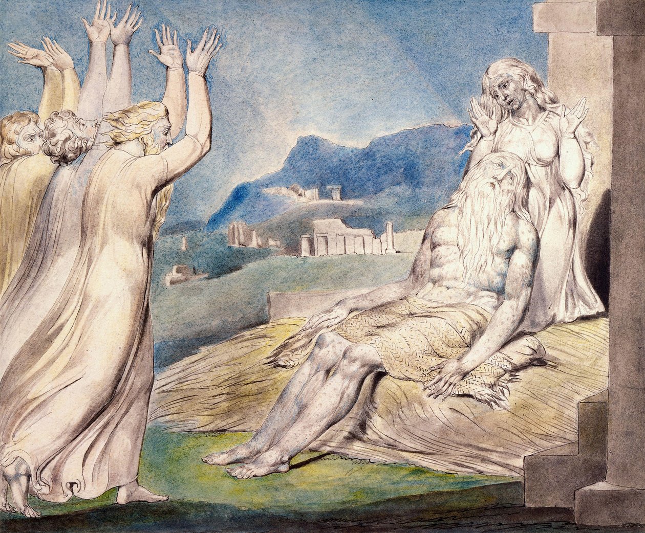 Praca Pocieszyciele autorstwa William Blake