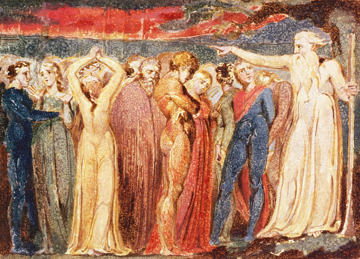 Józef z Arymatei przemawia do mieszkańców Wielkiej Brytanii autorstwa William Blake