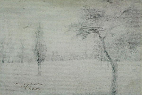 Krajobraz z Iglicą, ok. 1801 autorstwa William Blake