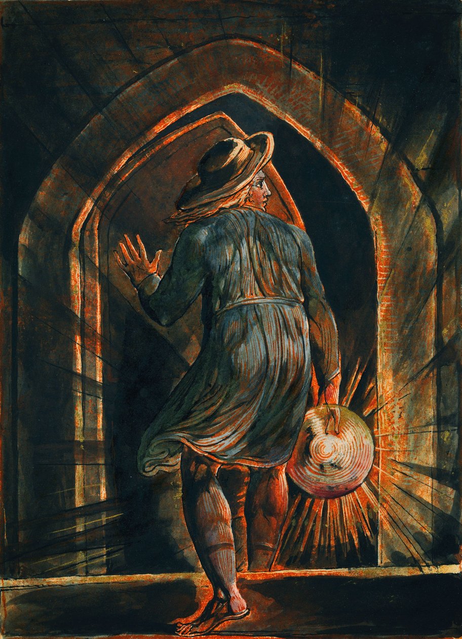 Los wchodząc do grobu autorstwa William Blake
