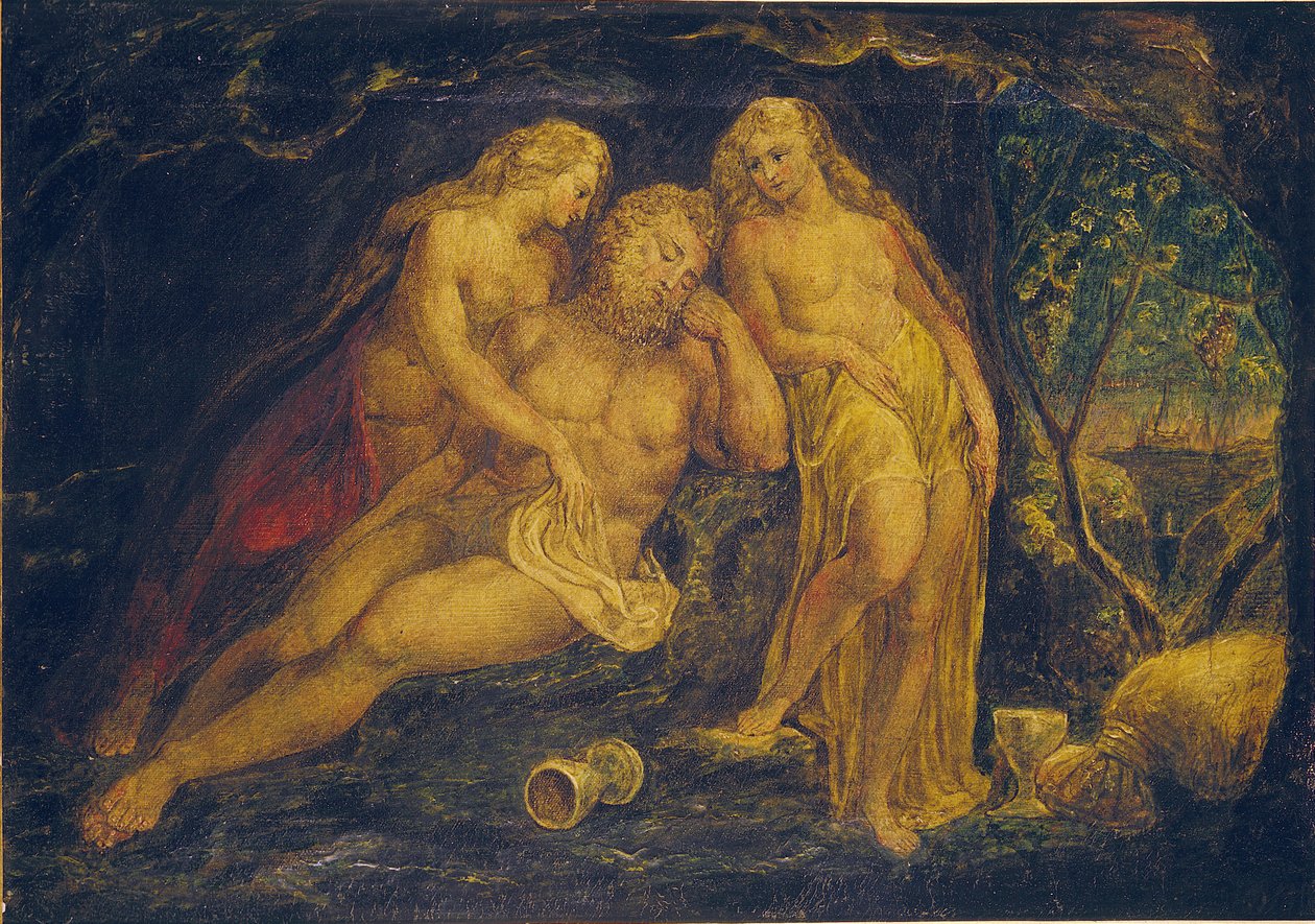 Lot i jego córki autorstwa William Blake