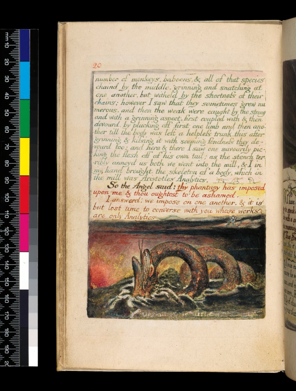 Wesele Nieba i Piekła (pl.20), ok. 1790-93 (akwaforta wypukła wykończona piórem i toaletą) autorstwa William Blake