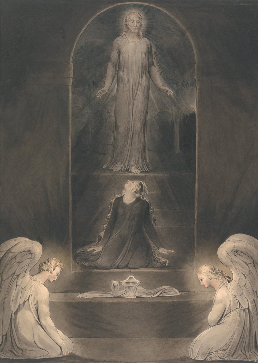 Maria Magdalena przy grobie autorstwa William Blake