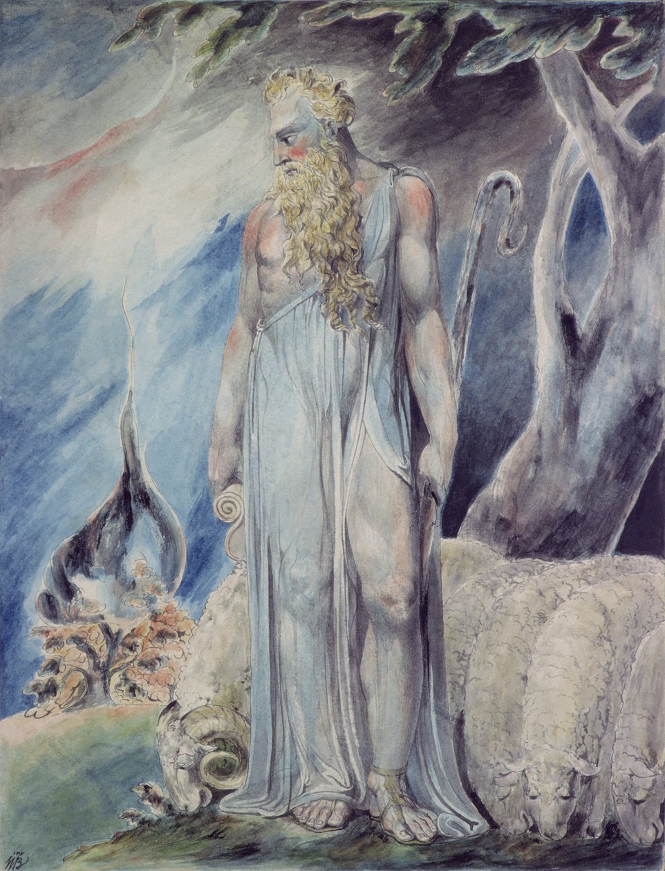 Mojżesz i krzak gorejący autorstwa William Blake
