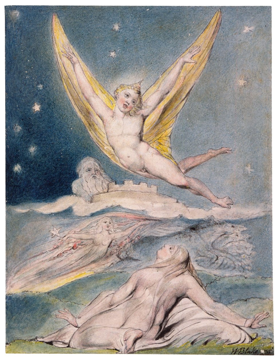 Noc zaskoczona przez skowronka autorstwa William Blake