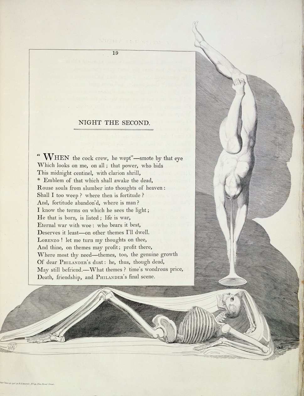 Nocne myśli, Thomas Young (tabl. 5: Noc druga), 1797 O1: Nocne myśli, Thomas Young, 1797, (tabl. 5) autorstwa William Blake