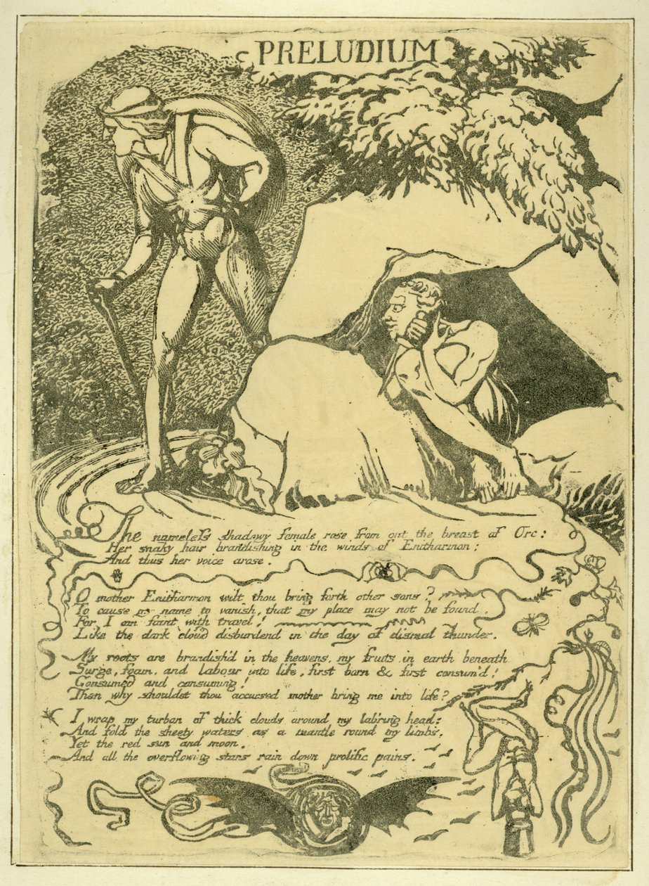 „Preludium”, płyta 3 z „Europa. Proroctwo”, 1823 (litografia) autorstwa William Blake