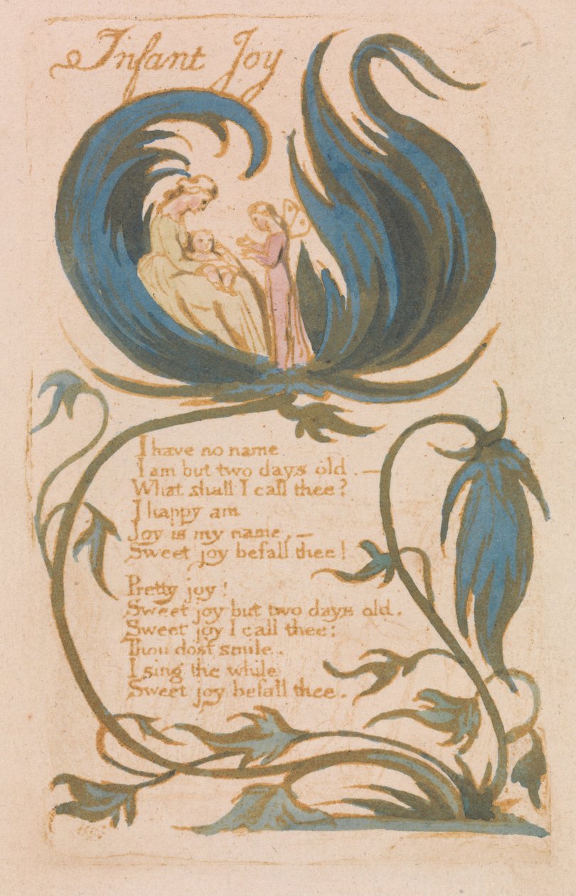 Pieśni niewinności, płyta 14, Dziecięca radość (Bentley 25) autorstwa William Blake