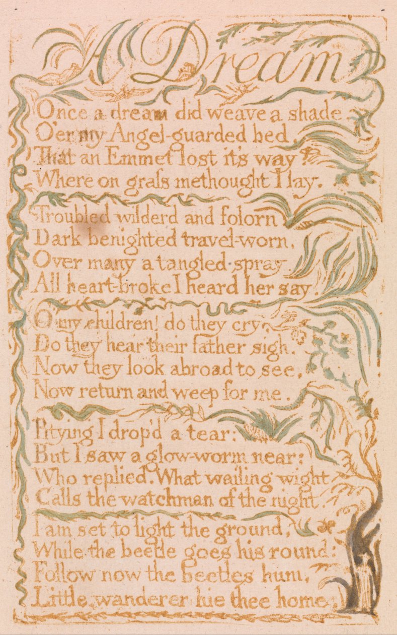 Pieśni niewinności, płyta 4, autorstwa William Blake