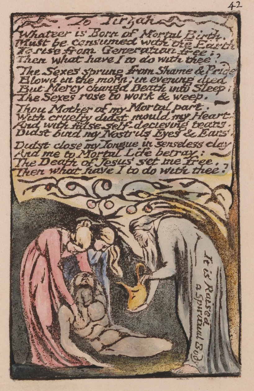Pieśni niewinności i doświadczenia, płyta 42, autorstwa William Blake