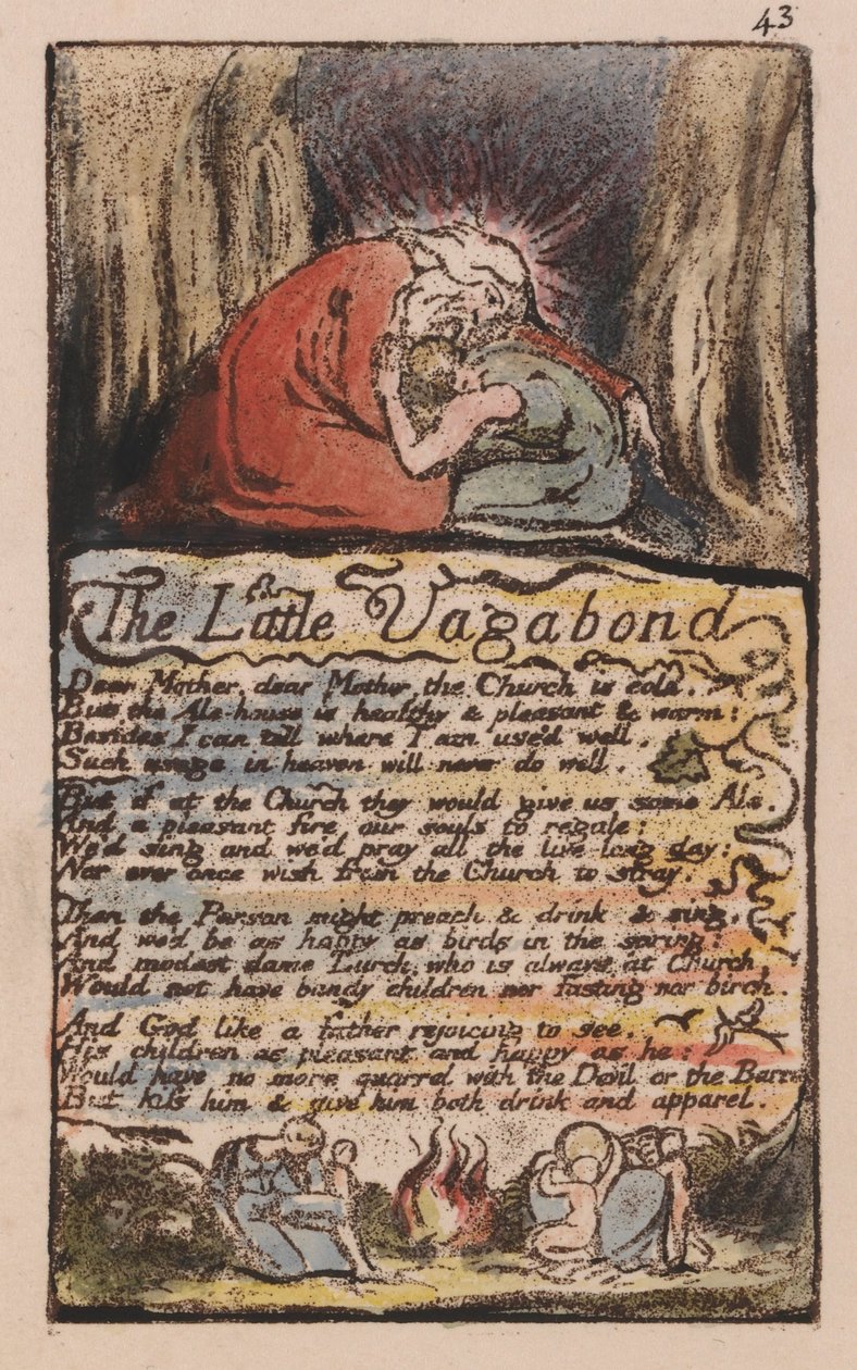 Pieśni o niewinności i doświadczeniu, płyta 43, Mały włóczęga, (Bentley 45) autorstwa William Blake
