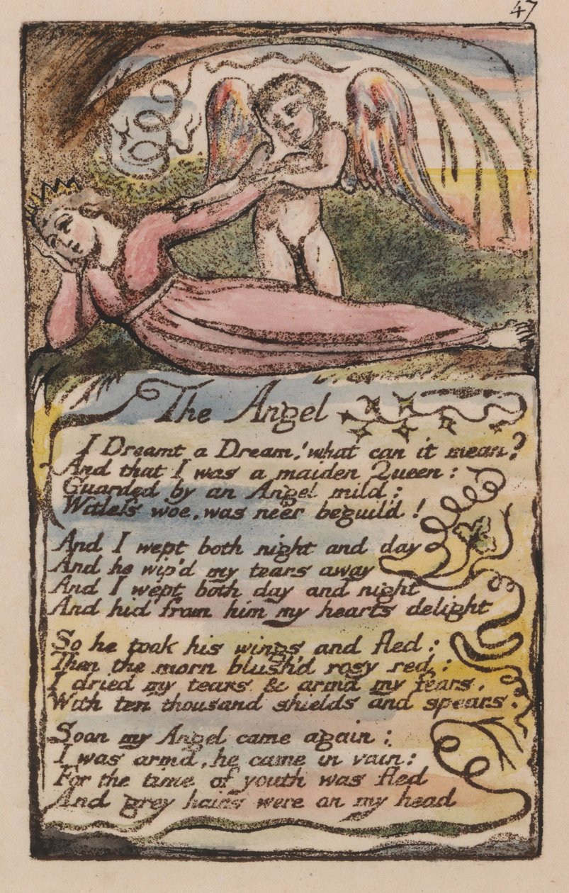 Pieśni o niewinności i doświadczeniu, płyta 47, Anioł (Bentley 41) autorstwa William Blake
