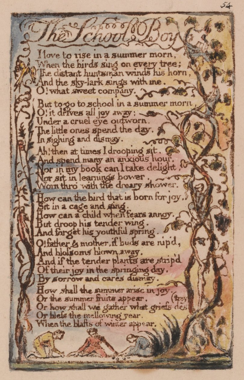 Pieśni o niewinności i doświadczeniu, płyta 54, Uczeń (Bentley 53) autorstwa William Blake