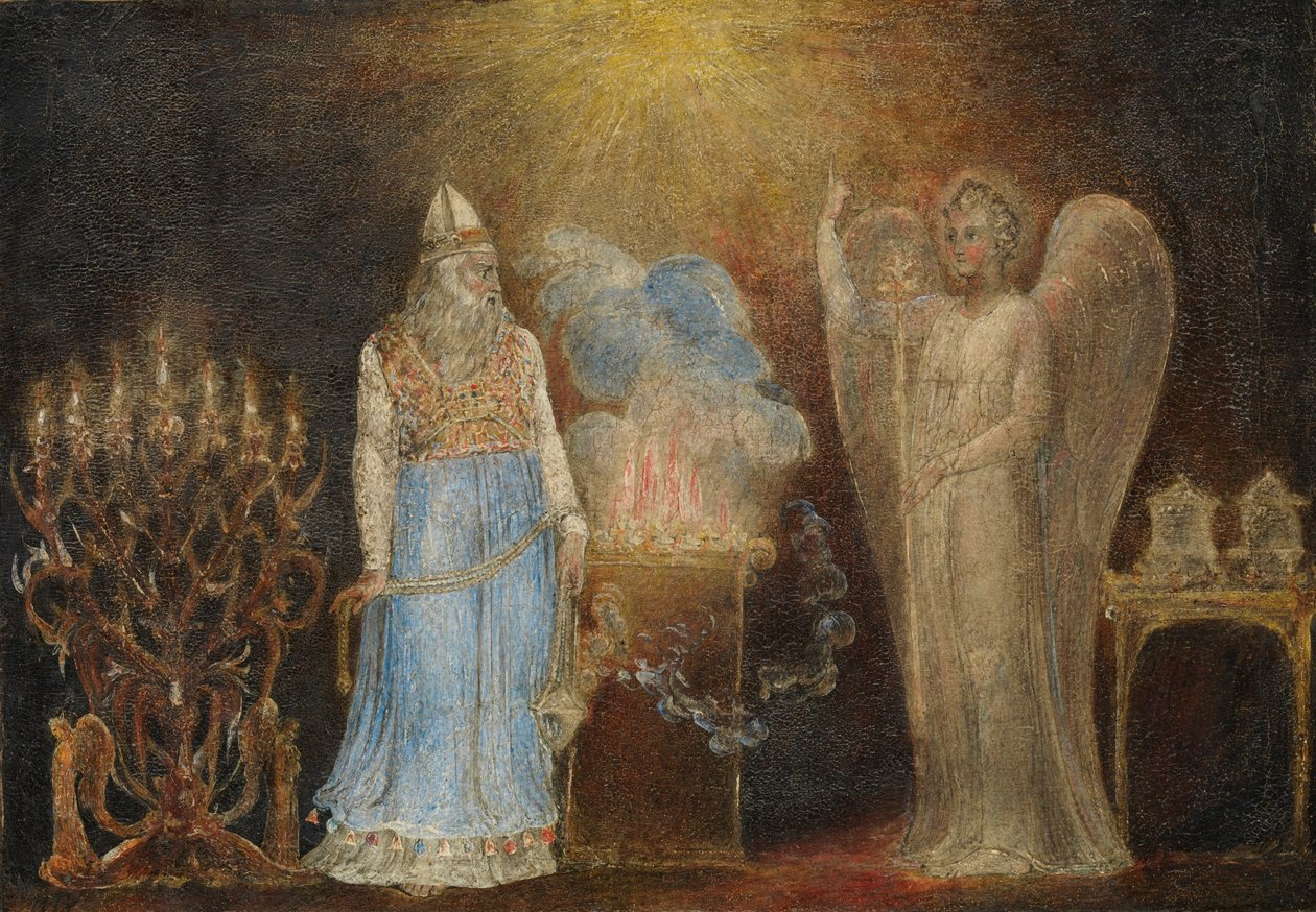 Anioł ukazujący się Zachariaszowi, 1799–1800 autorstwa William Blake