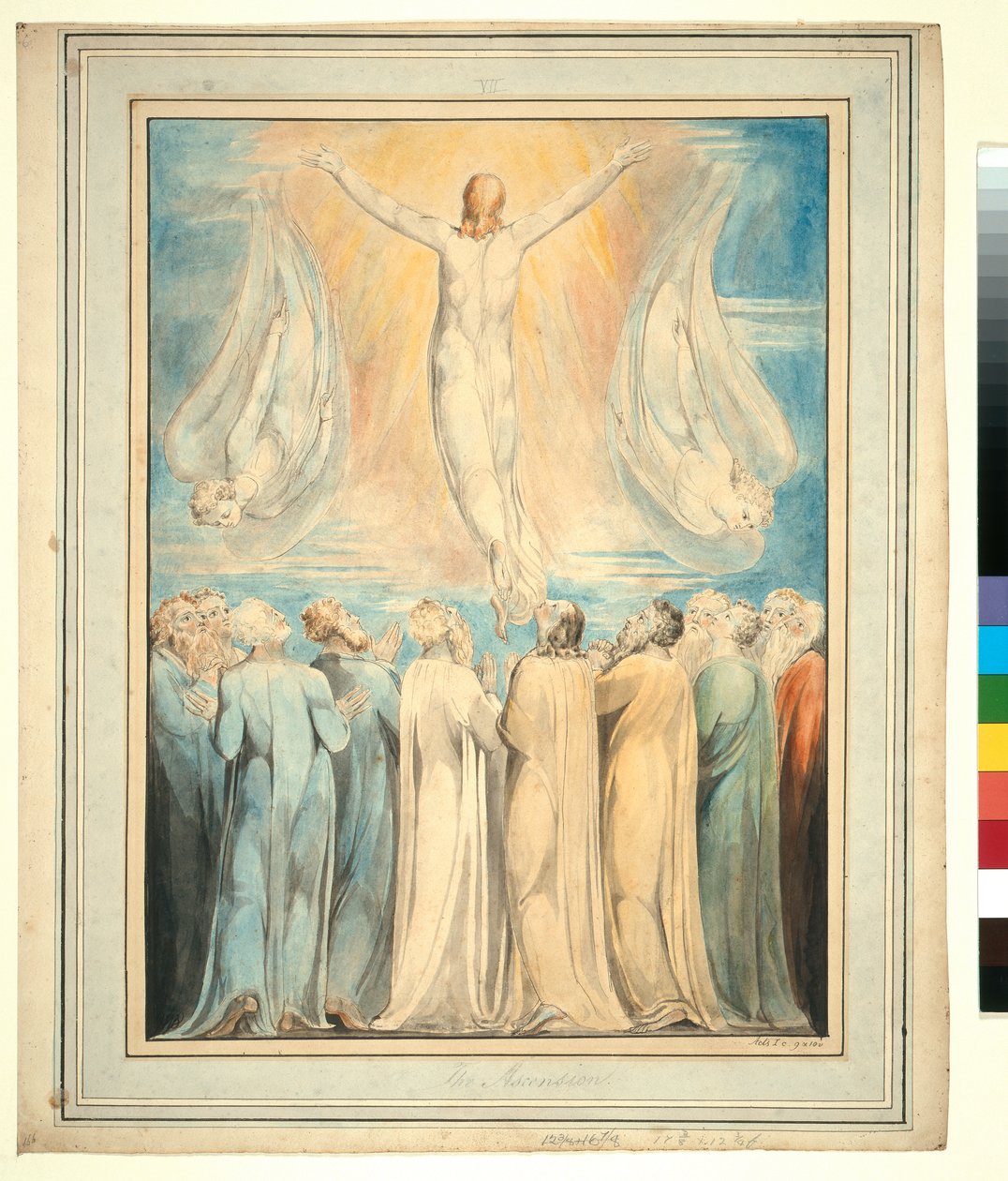 Wniebowstąpienie, ok. 1805-6 (pióro, ołówek, atrament indyjski i toaleta) autorstwa William Blake