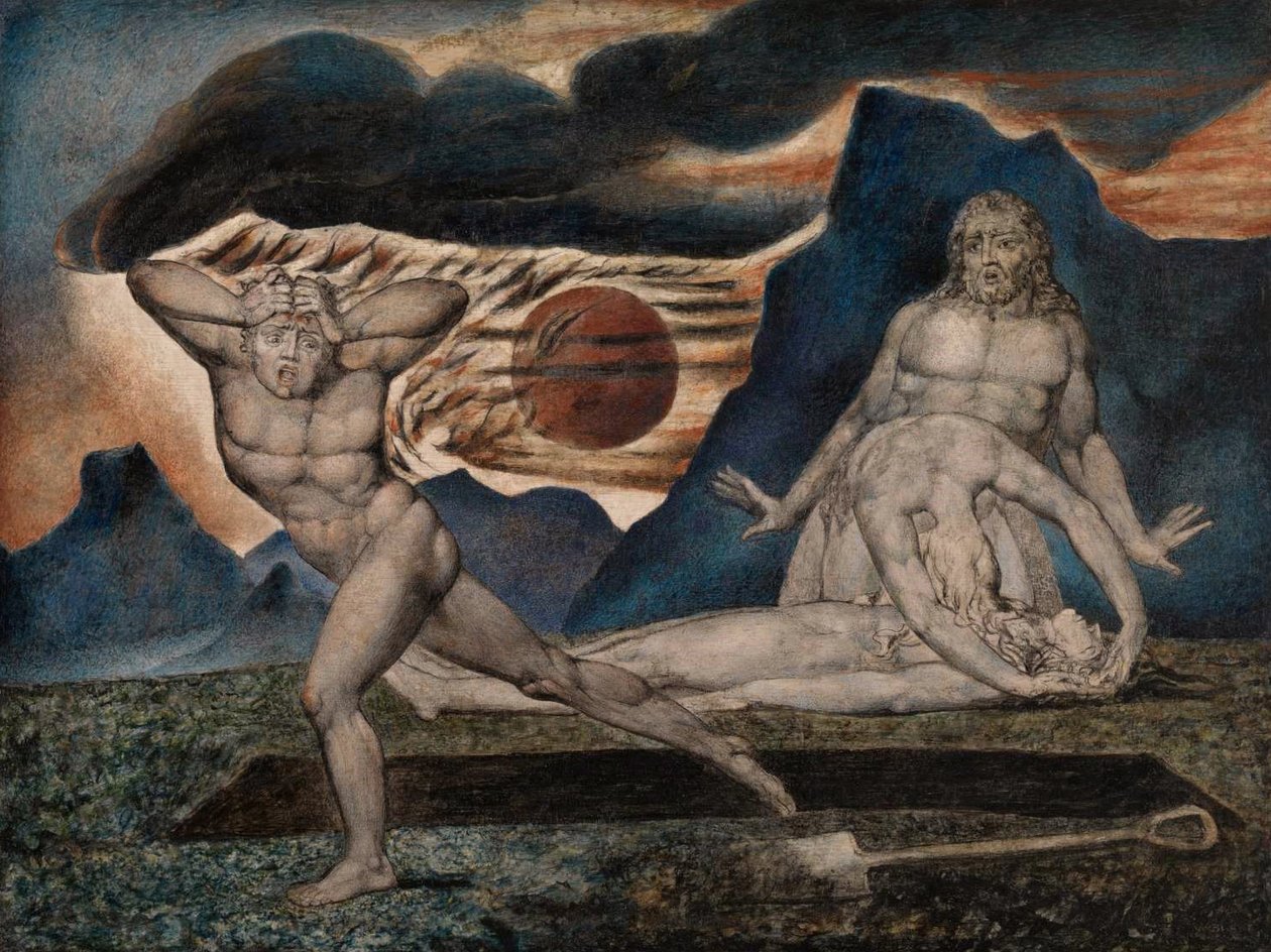 Znaleziono ciało Abla autorstwa William Blake