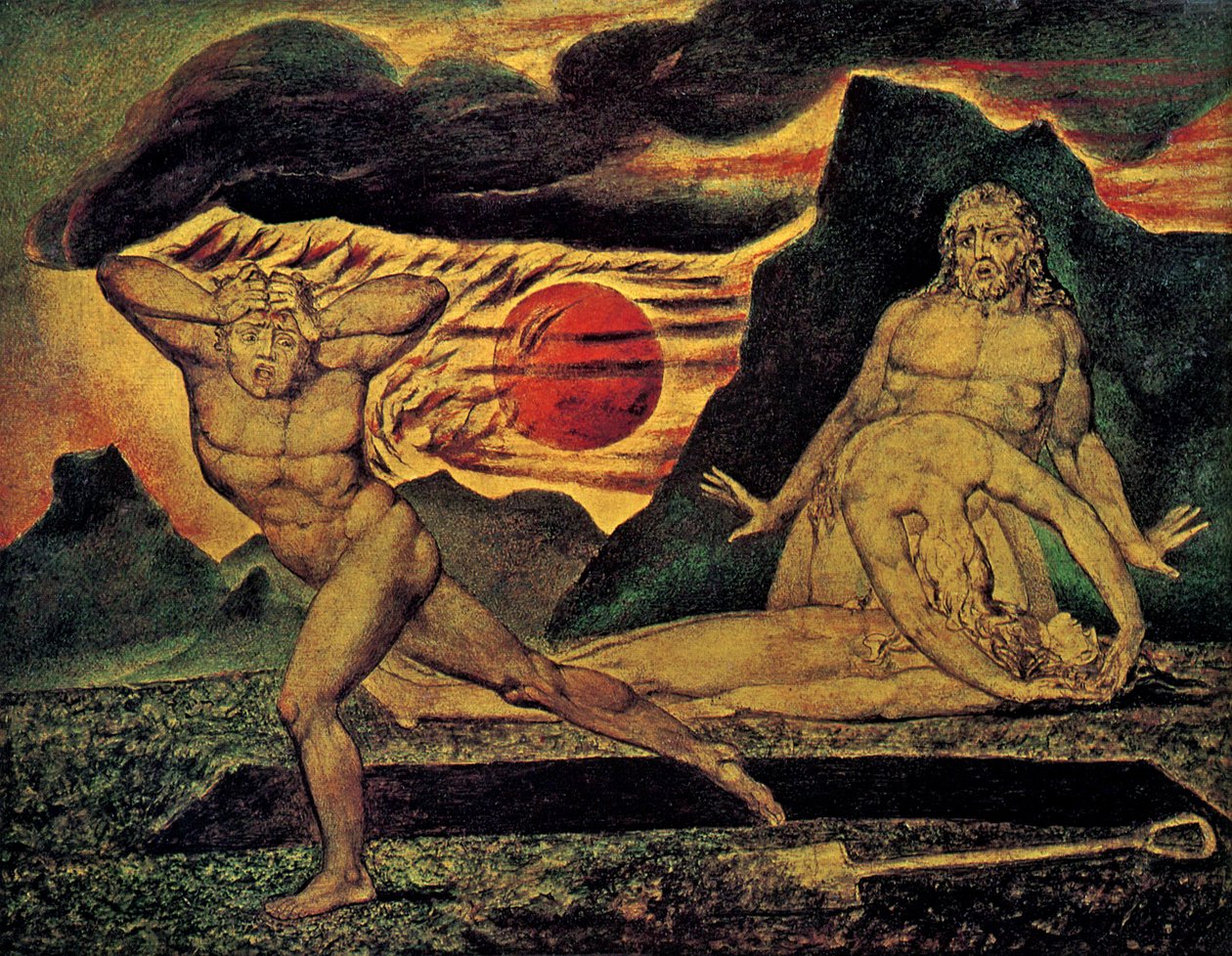 Ciało Abla znalezione przez Adama i Ewę autorstwa William Blake