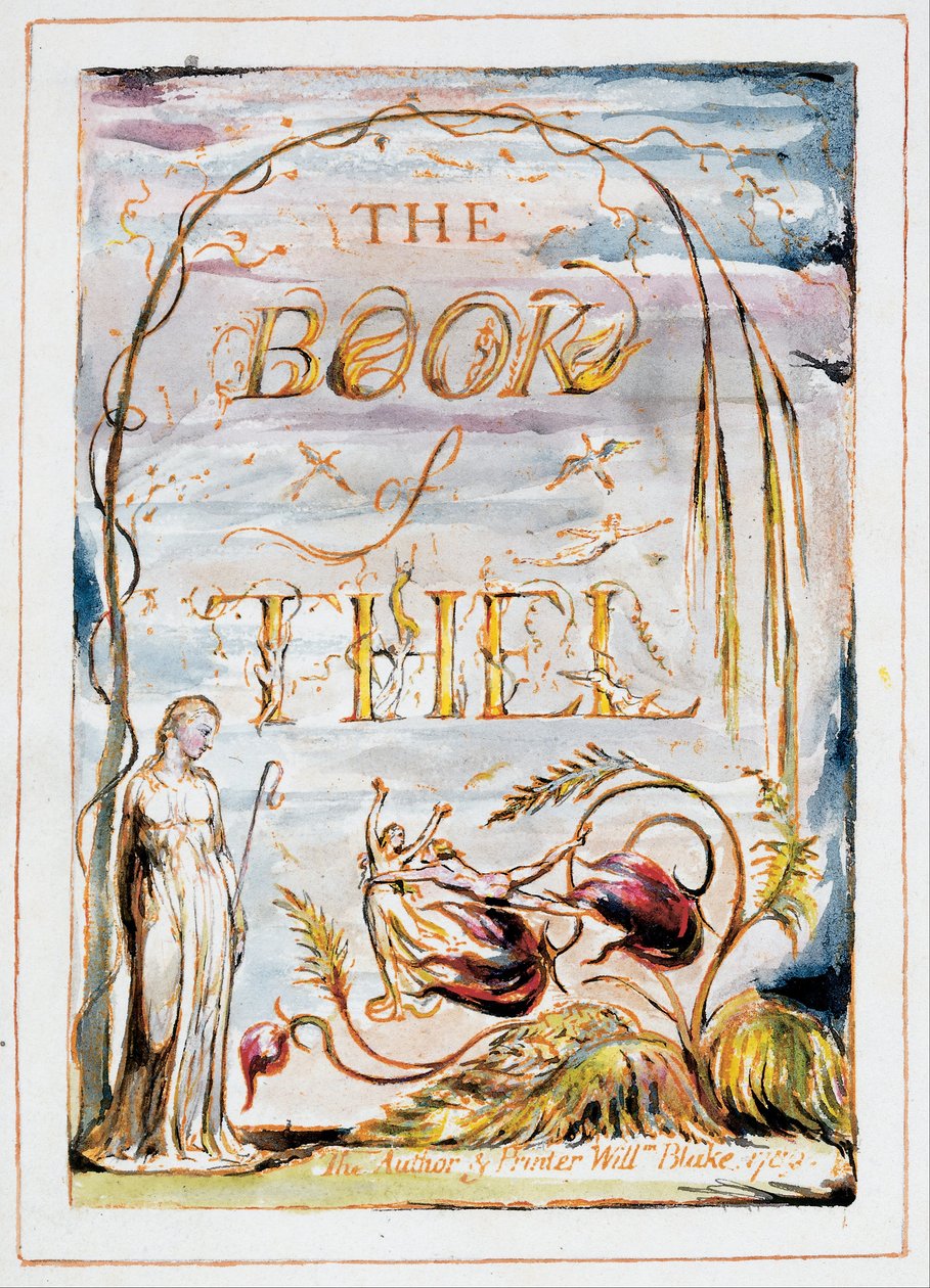 Księga Thel (frontyspis) autorstwa William Blake