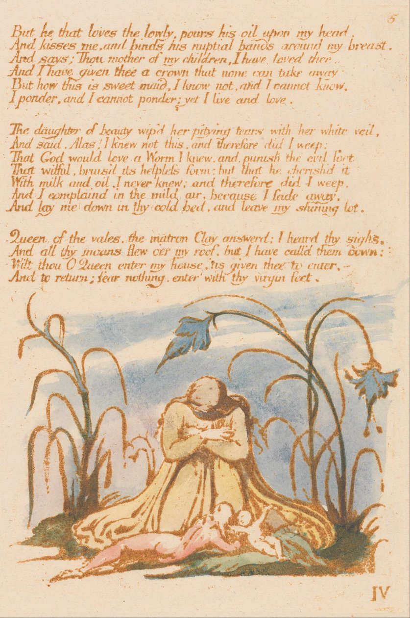 The Book of Thel, płyta 7, autorstwa William Blake