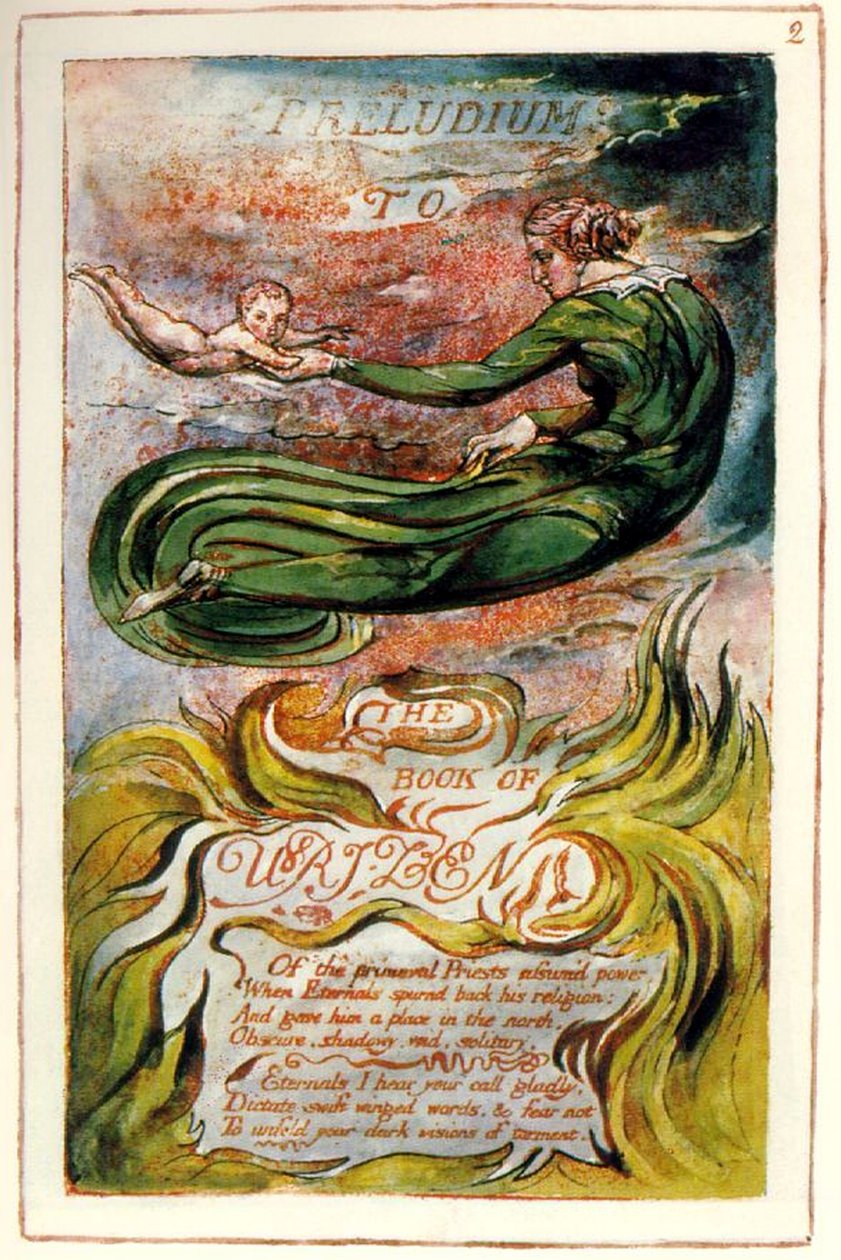 Księga Urizena, tablica 2, 1794 autorstwa William Blake