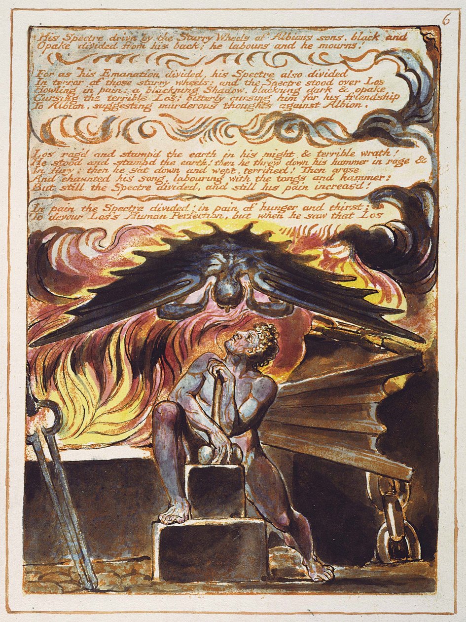 Emanacja Olbrzymiego Albionu autorstwa William Blake