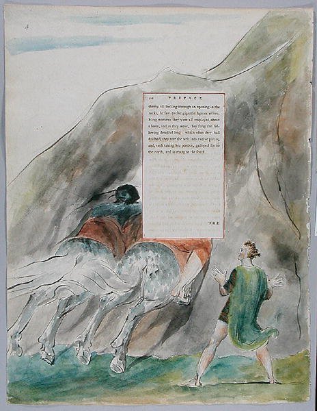 Siostry śmiertelne, projekt 70 z Poematów Thomasa Graya, 1797-98 (wc z piórem i atramentem na papierze) autorstwa William Blake