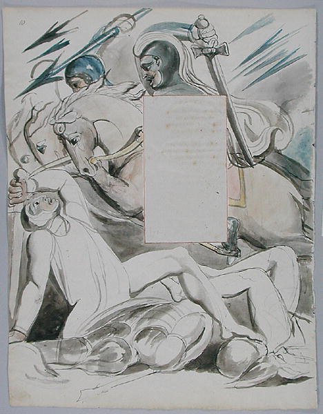 Fatal Sisters, wzór 76 z The Poems of Thomas Gray, 1797-98 (toaleta z piórem i atramentem na papierze) autorstwa William Blake