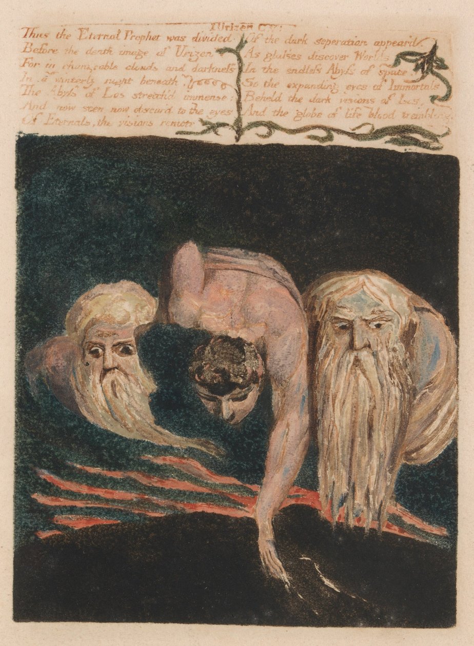 Pierwsza Księga Urizena, tablica 20, autorstwa William Blake