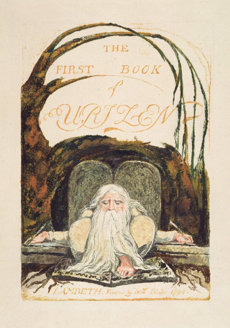 Pierwsza Księga Urizena, tablica 1, 1794 (akwaforta reliefowa z wc) autorstwa William Blake