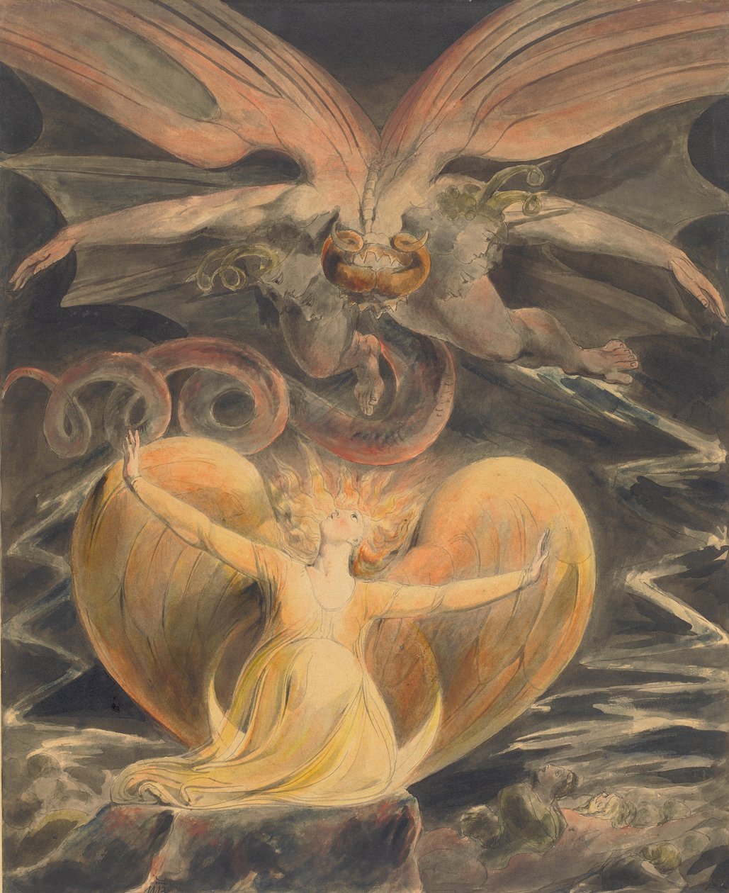 Wielki Czerwony Smok i Niewiasta obleczona w Słońce autorstwa William Blake