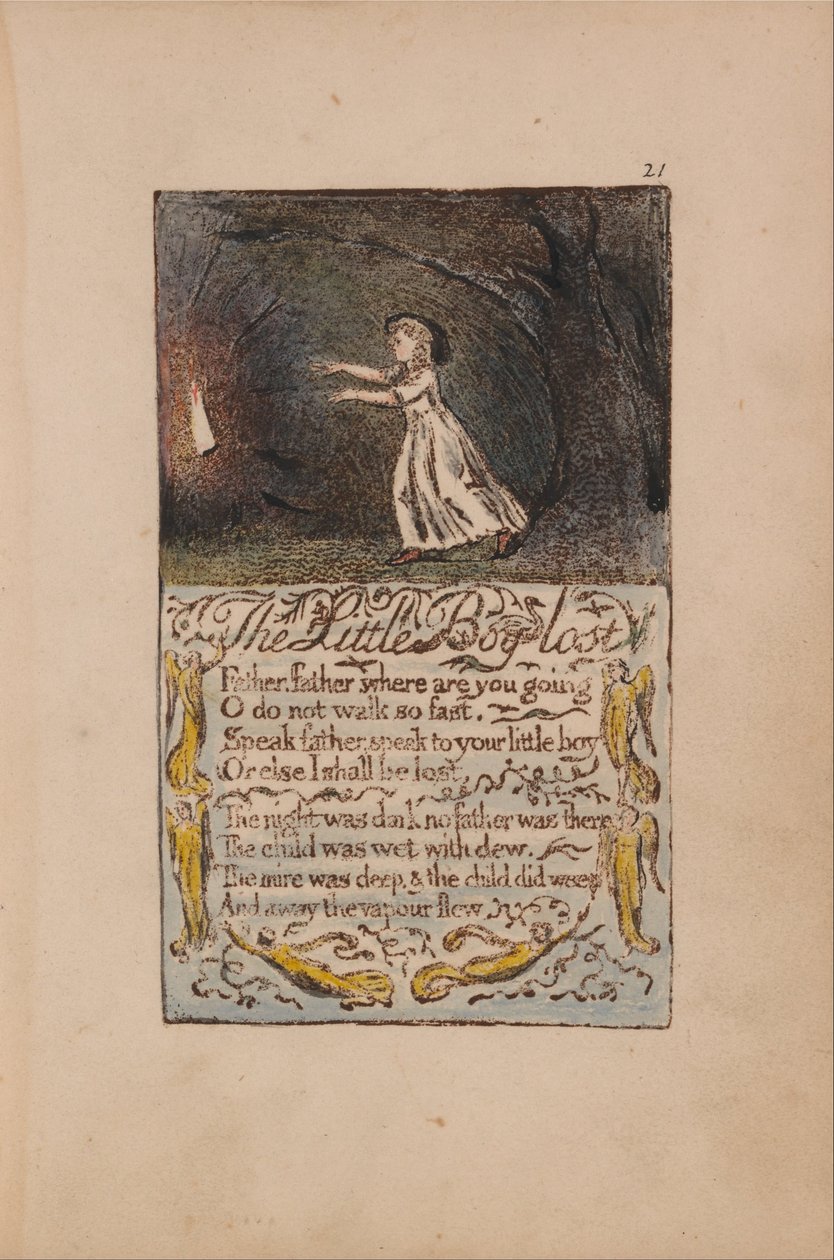 Mały chłopiec zagubiony autorstwa William Blake