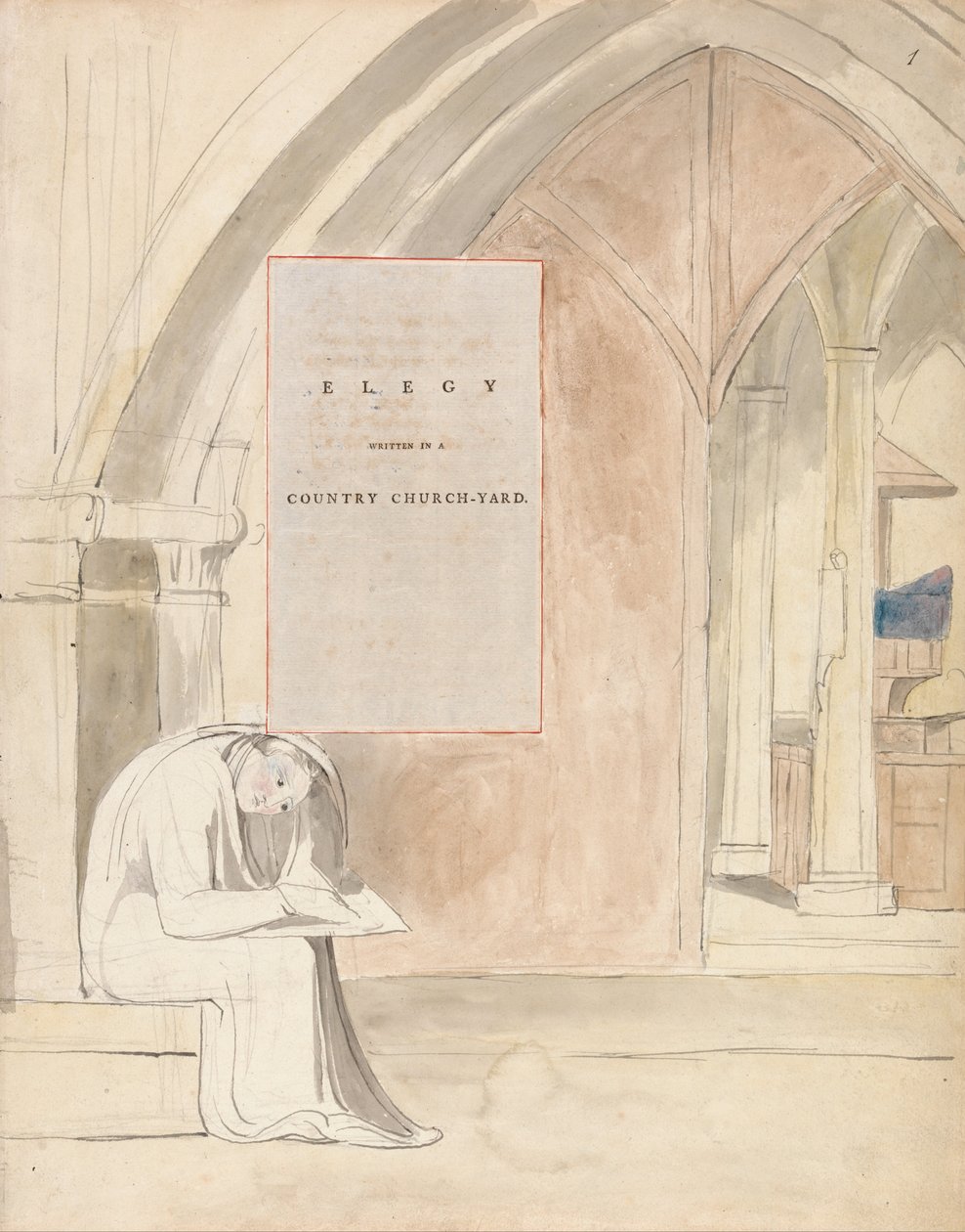 Wiersze Thomasa Graya, projekt 105, Elegia napisana na wiejskim dziedzińcu kościelnym. autorstwa William Blake