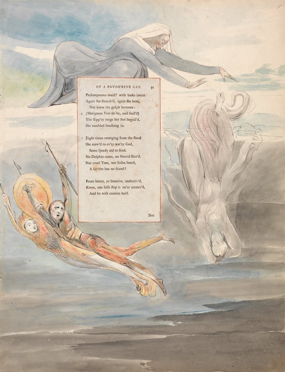 Wiersze Thomasa Graya, projekt 11, Oda na śmierć ulubionego kota. autorstwa William Blake