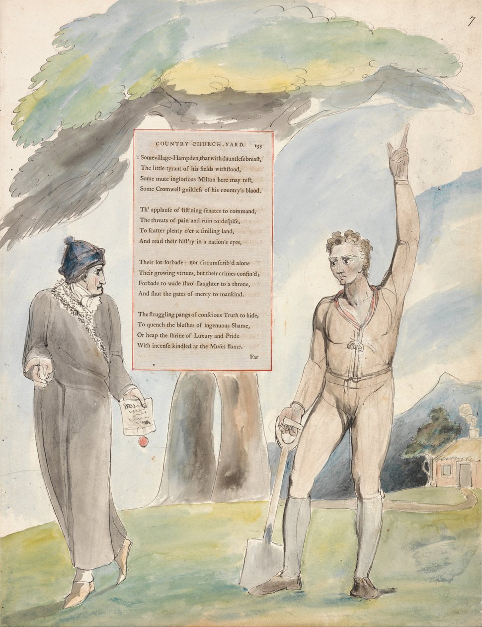 Wiersze Thomasa Graya, projekt 111, Elegia napisana na wiejskim podwórzu kościelnym. autorstwa William Blake