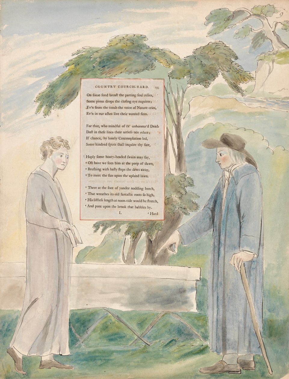 Wiersze Thomasa Graya, projekt 113, Elegia napisana na wiejskim dziedzińcu kościelnym. autorstwa William Blake