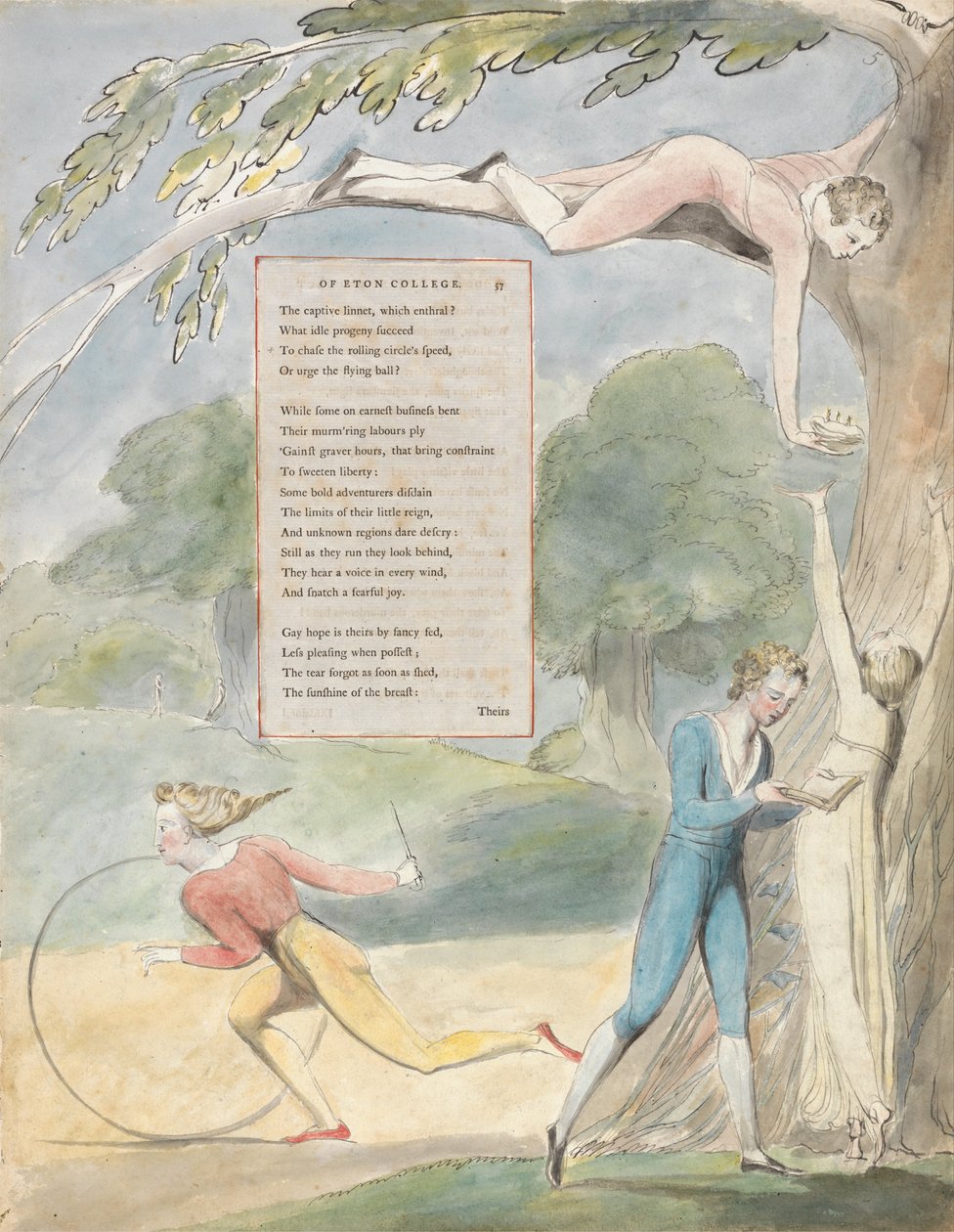 Wiersze Thomasa Graya, projekt 17, Oda o odległej perspektywie Eton College. autorstwa William Blake