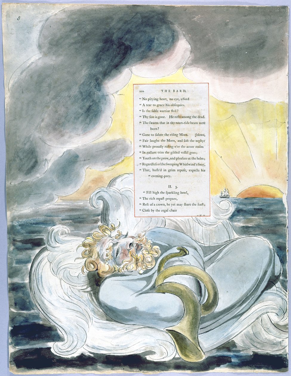 Wiersze Thomasa Graya, projekt 60 The Bard 08 autorstwa William Blake