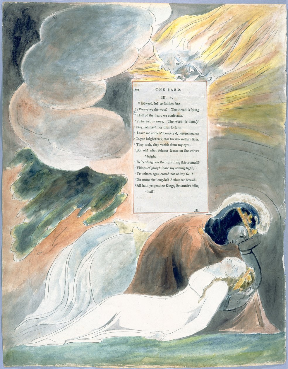 Wiersze Thomasa Graya, projekt 62 Bard 10 autorstwa William Blake