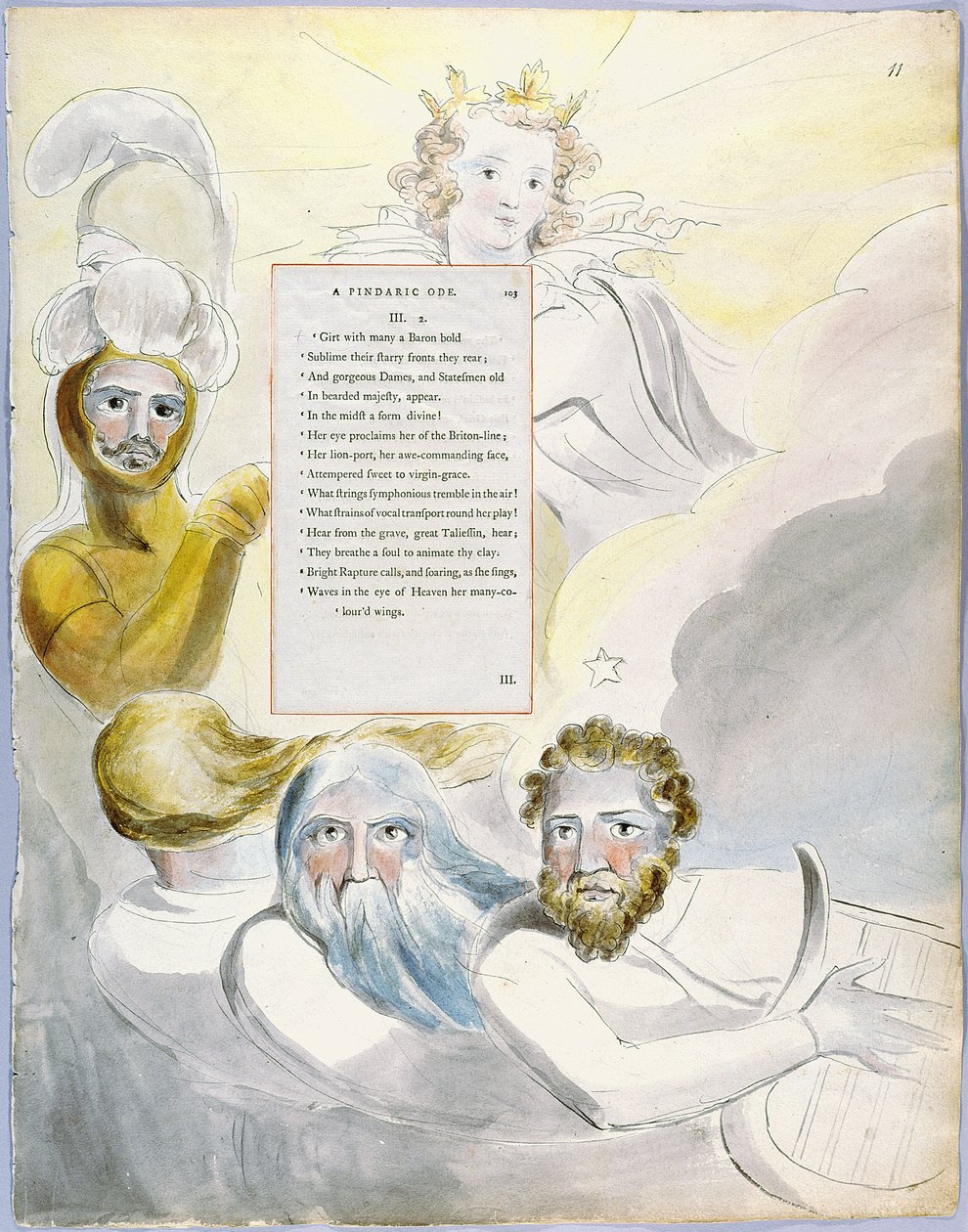 Wiersze Thomasa Graya, projekt 63 Bard 11 autorstwa William Blake