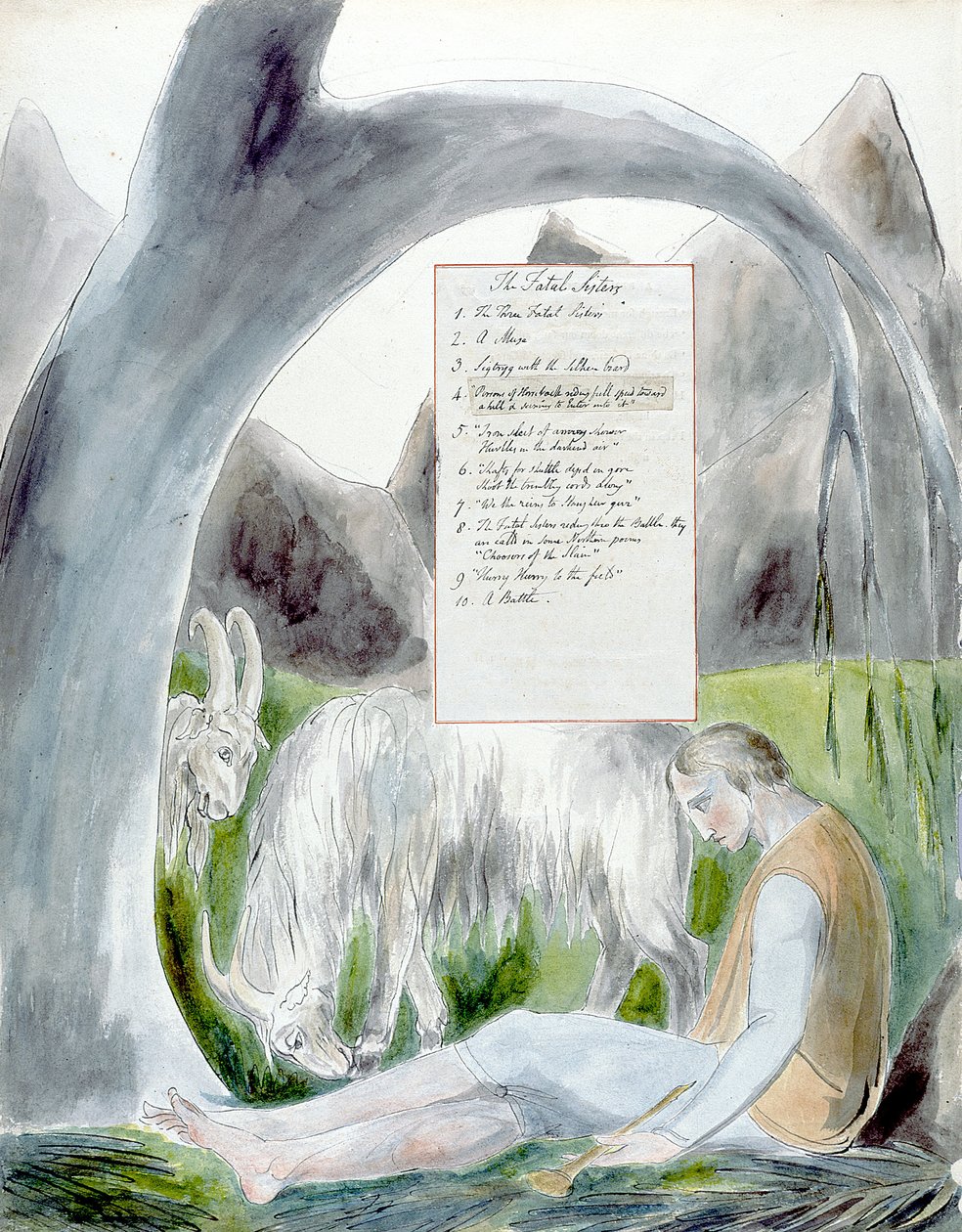 Wiersze Thomasa Graya, projekt 66 The Bard 14 autorstwa William Blake