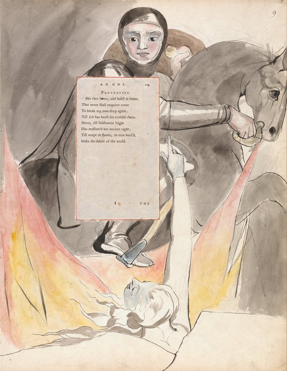 Wiersze Thomasa Graya, projekt 85, Zejście Odyna. autorstwa William Blake