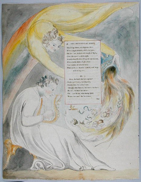 The Progress of Poesy, projekt 50 z The Poems of Thomas Gray, 1797-98 (toaleta z piórem i czarnym tuszem na papierze) autorstwa William Blake