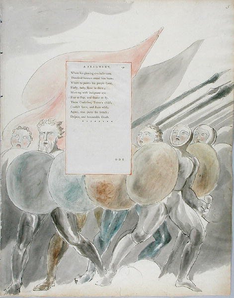 Triumfy Owena, wzór 91 z The Poems of Thomas Gray, 1797-98 (toaleta z piórem i atramentem na papierze) autorstwa William Blake