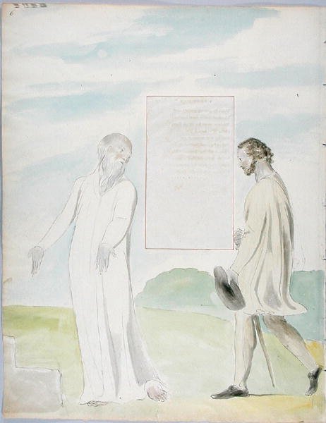 Triumfy Owena, wzór 92 z Wierszy Thomasa Graya, 1797-98 (toaleta z piórem i atramentem na papierze) autorstwa William Blake