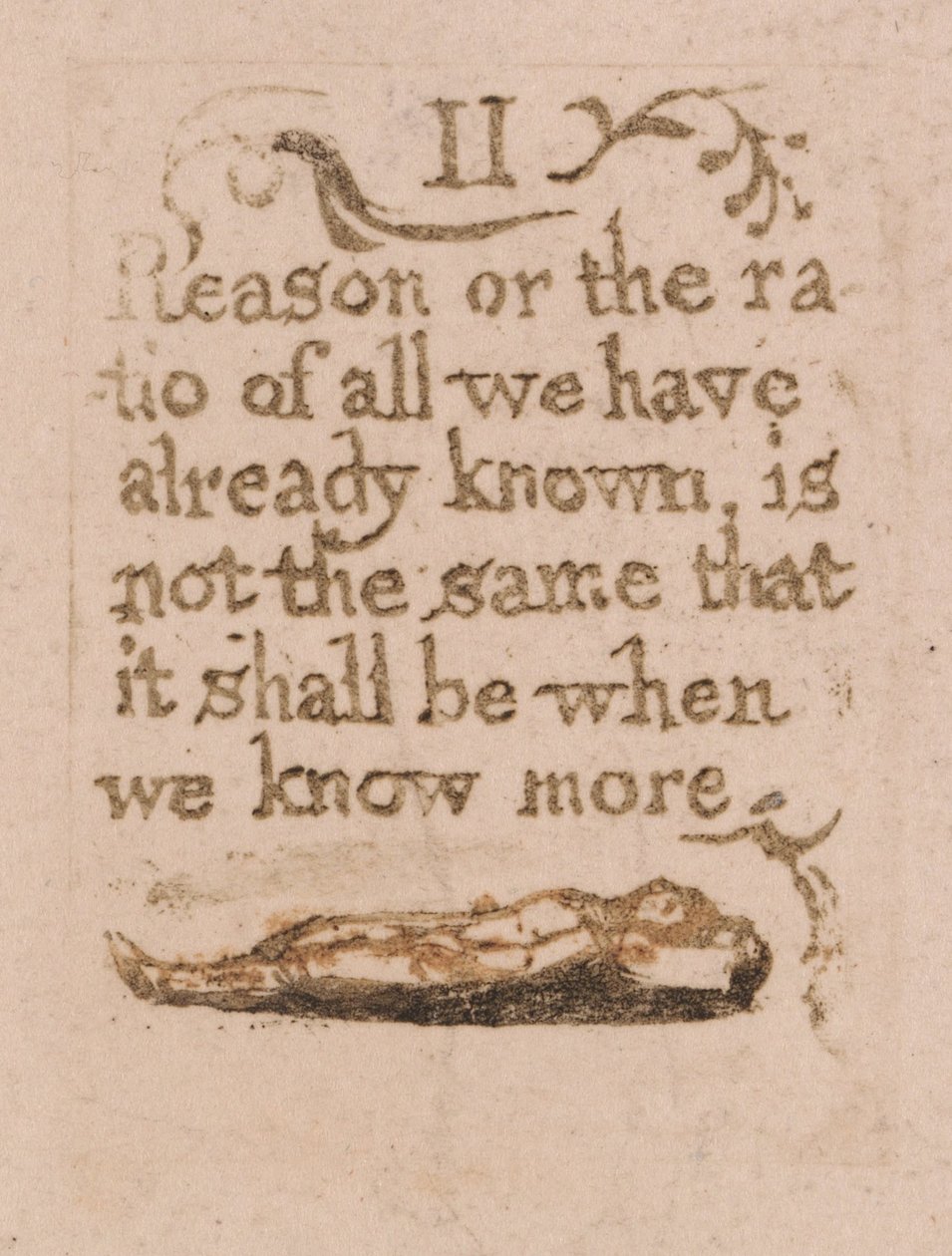 Nie ma religii naturalnej, Tablica 11, II Powód czy stosunek. . . . (Bentley b4) autorstwa William Blake