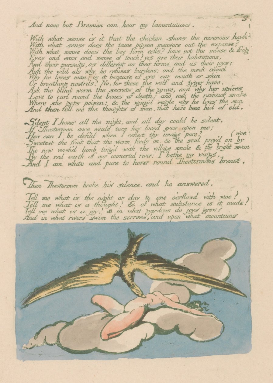 Wizje Cór Albionu, Tablica 6, I tylko Bromian . . . . autorstwa William Blake