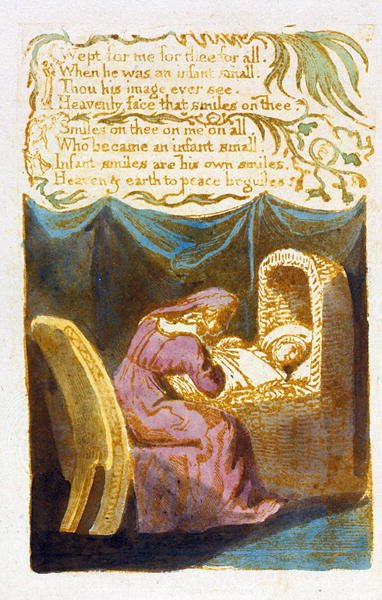 Wept for Me (cd) płyta 19 z Pieśni o niewinności, 1789 (akwaforta reliefowa z wc) autorstwa William Blake