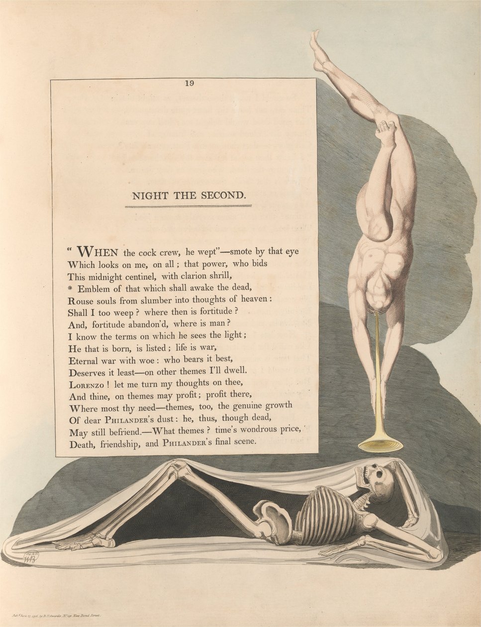 Młode Nocne Myśli, strona 19, Godło tego, co obudzi umarłych autorstwa William Blake